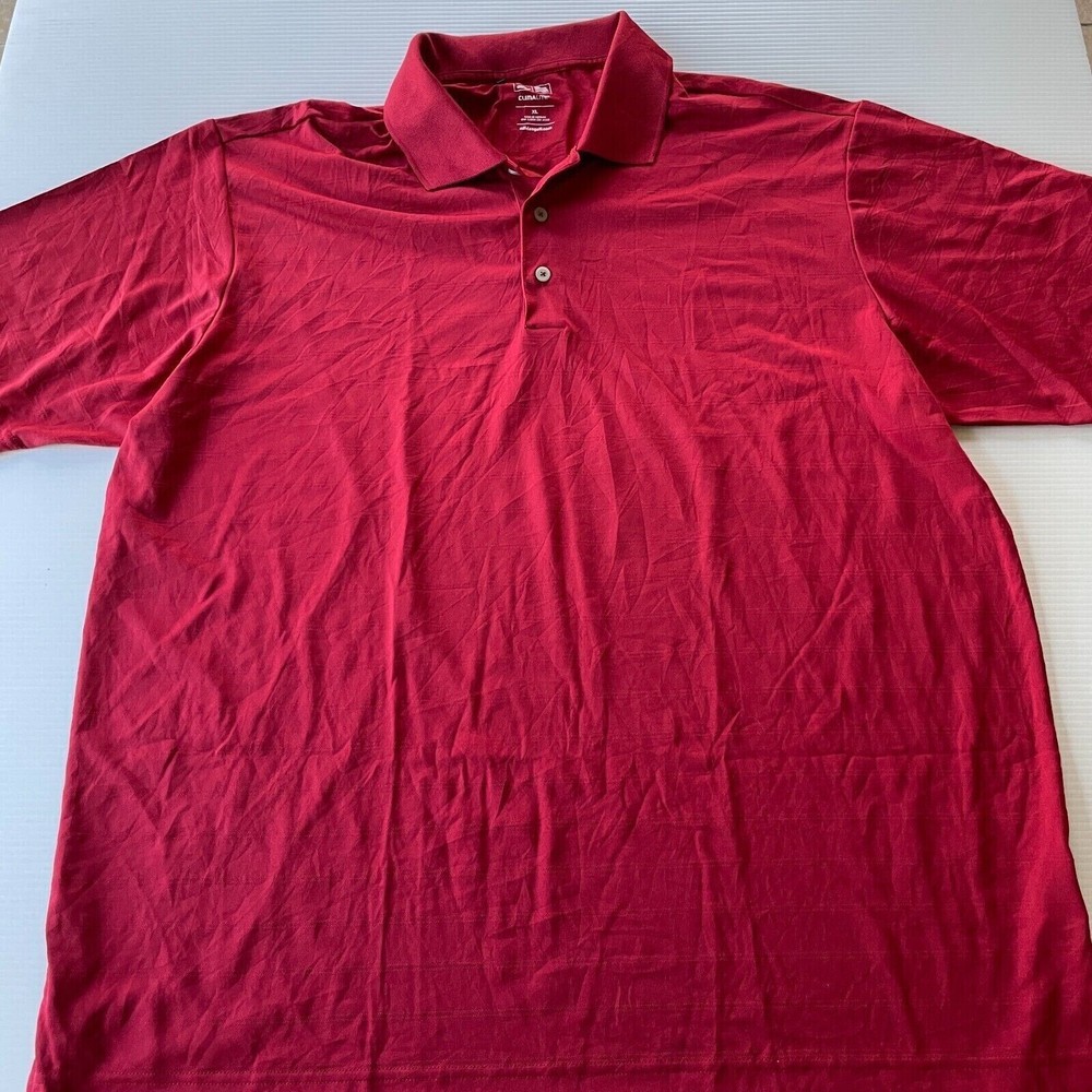 Adidas Climalite Golf Polo Shirt Mens XL Red Casual Fit
