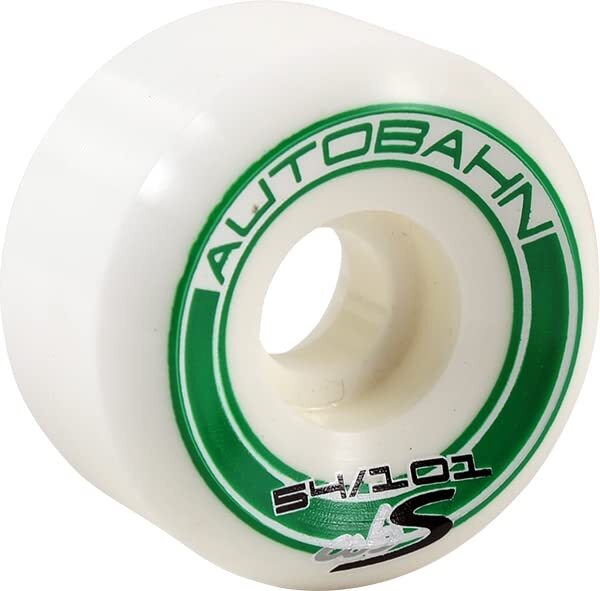 Autobahn ABS GT1 Widebody 54mm 101a White Green Wheels Set