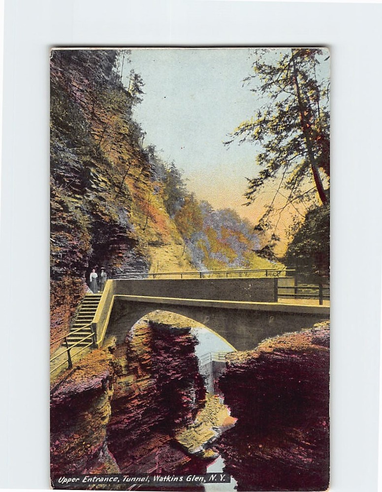 Postcard Upper Entrance, Tunnel, Watkins Glen, New York