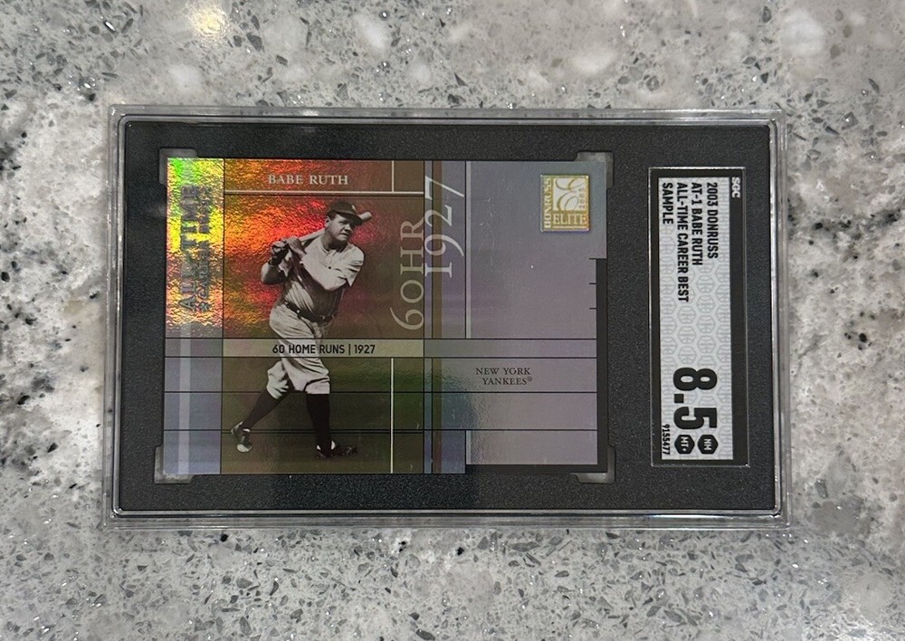 Babe Ruth 2003 Donruss Career Best SAMPLE SSP SGC 8.5 NM-MT+ Yankees Card