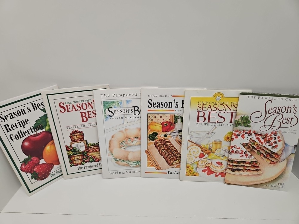 Vintage 1990s The Pampered Chef Season's Best Recipe Collection Cookbook Lot