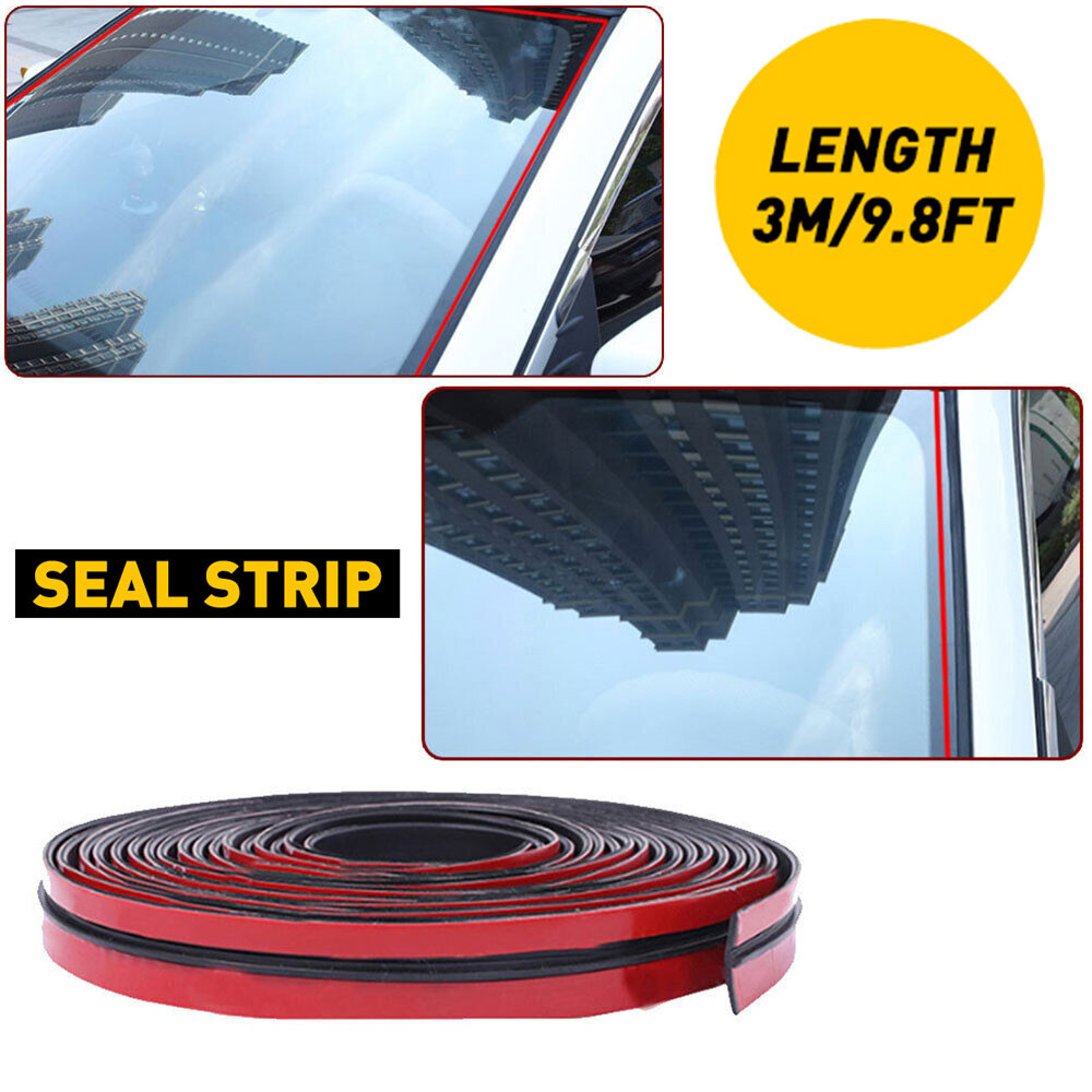1/2Set Universal Windshield T Seal Molding Trim Rubber for Windscreen and Window
