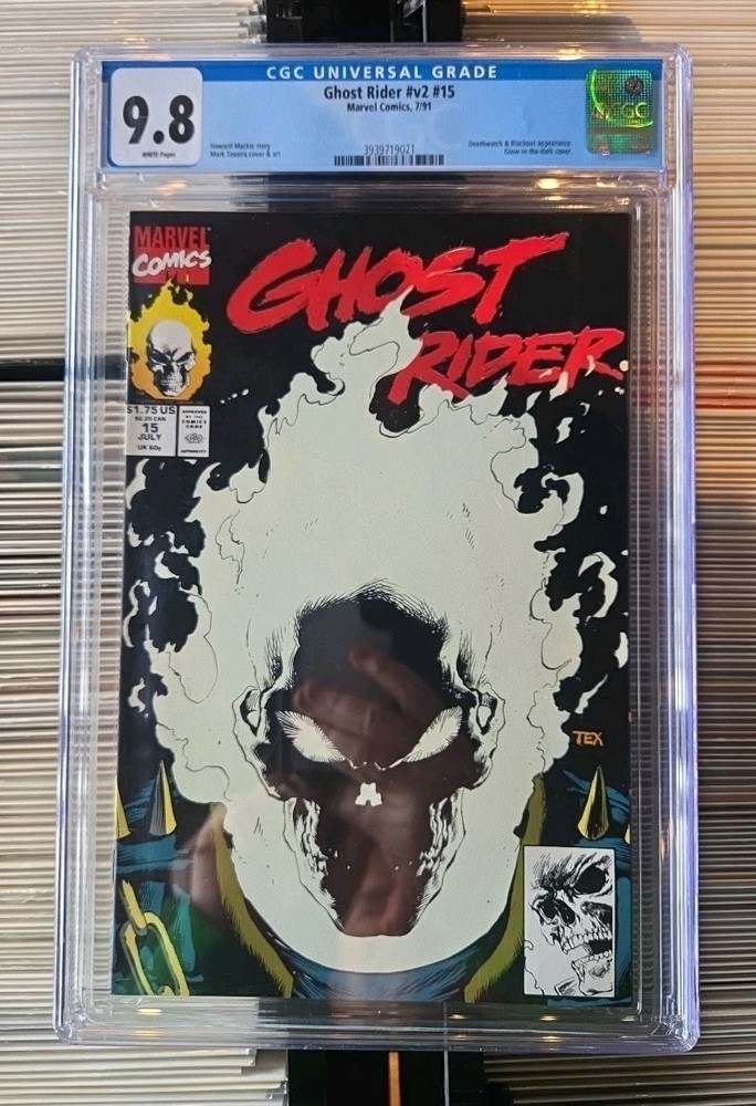 Ghost Rider V2 #15, CGC 9.8, White Pages, Glow in the Dark Edition