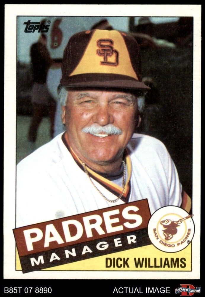 1985 Topps #66 Dick Williams Padres HOF 7 - NM