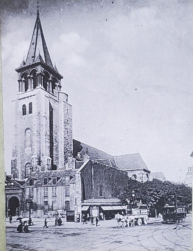 Saint-Germain-des-Prés, Paris, France, Magic Lantern Glass Slide