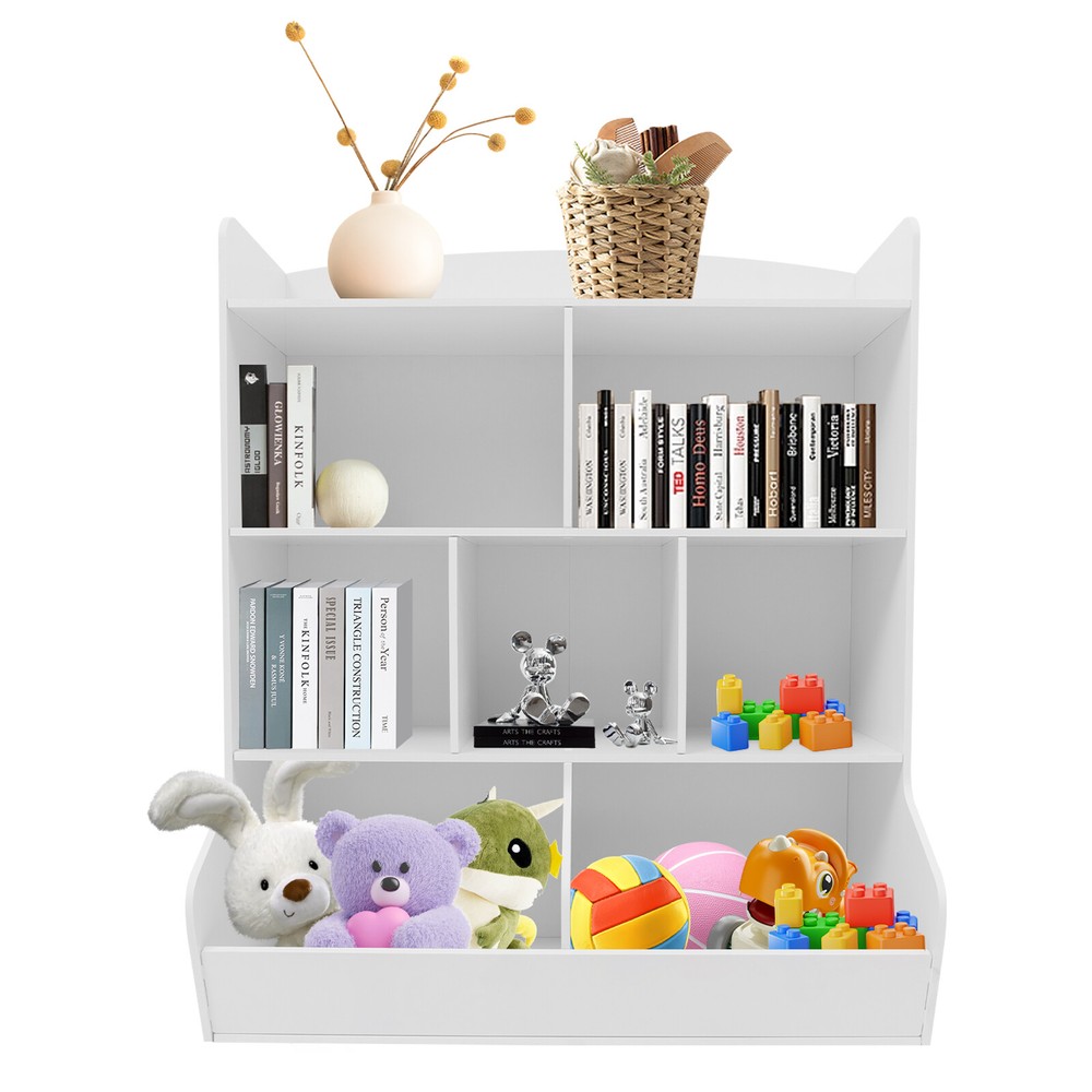 Kids Toy Storage Organizer, Kids Bookshelf, Storage Organizer for Boys and Girls