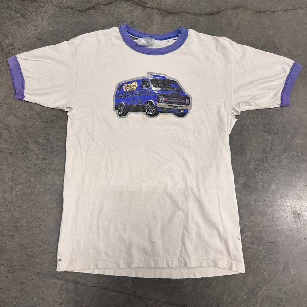 Vintage Beastie Boys Band Aloha Mr Hand 90s Concert Ringer T-Shirt Sz M thrashed