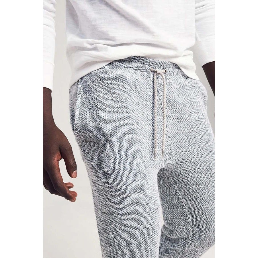 Faherty Men’s Whitewater Jacquard Sweatpants Joggers Medium Blue Grey marled