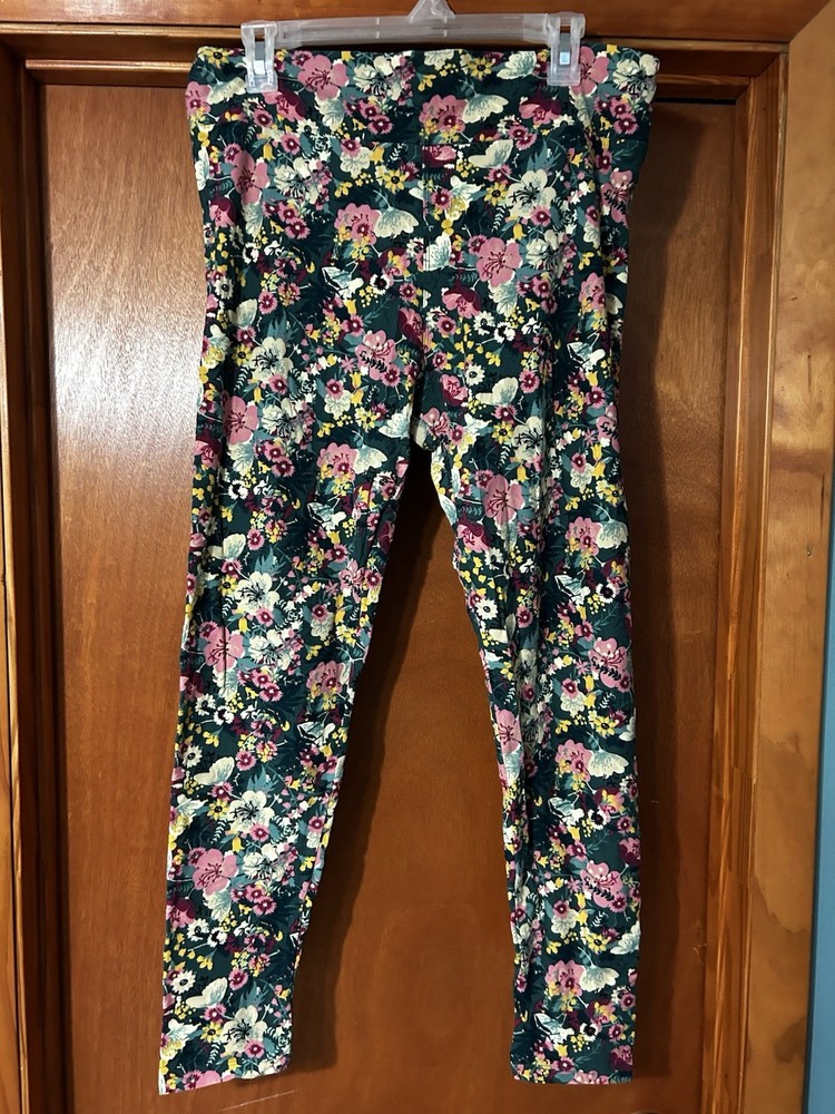 Lularoe TC Tall And Curvy Multicolor Floral Print Leggings for Women