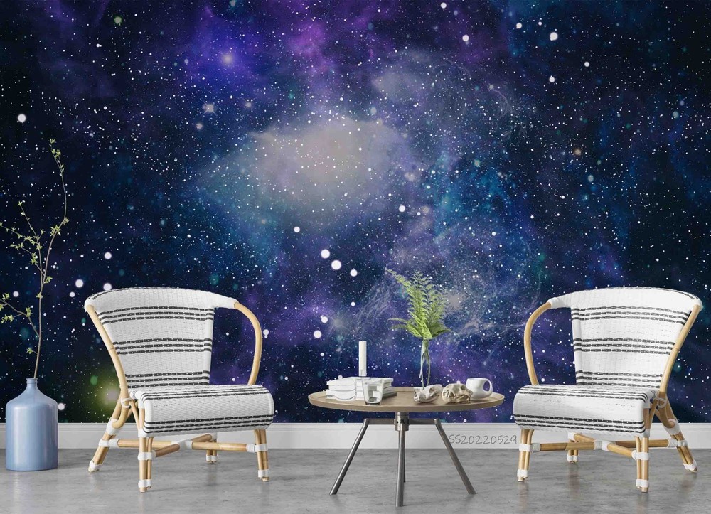3D Space Starry Sky Nebula Wall Murals Wallpaper Murals Wall Sticker 2
