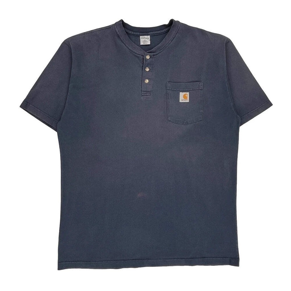 Carhartt T-Shirt - Large Blue Cotton