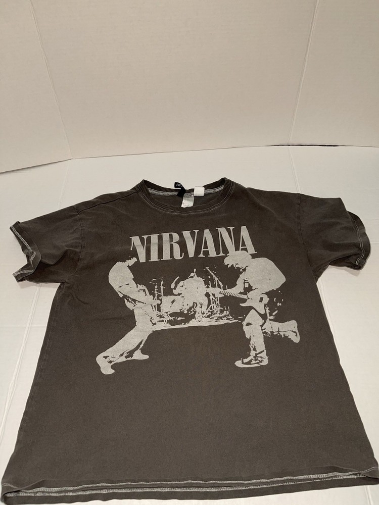 Nirvana Graphic T-Shirt By H&M Men's Size XS Kurt Cobain Grunge Style