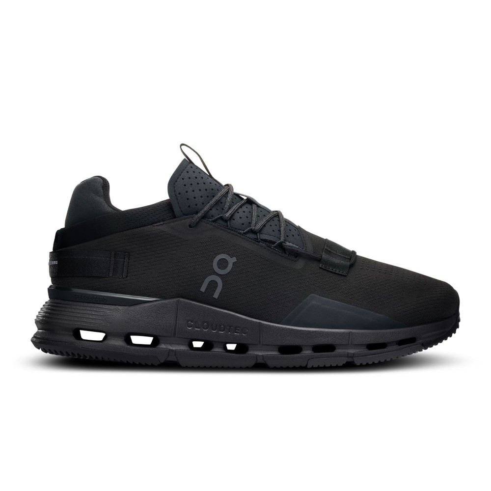 On Men's Cloudnova 2 All Black Athletic Shoes Sneakers