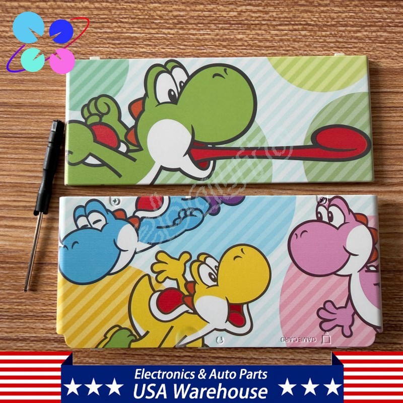 Top + Bottom Plates Cover Housing Shell Faceplate Case For 2015 Nintendo New 3DS