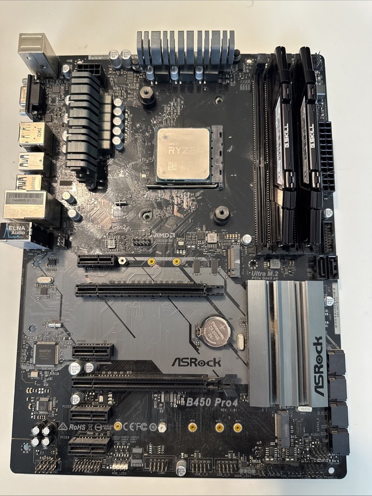 CPU, Ram And MB COMBO - Asrock B450 Pro4 With Ryzen 5 3600 Am4 And 64 Gb Ddr4