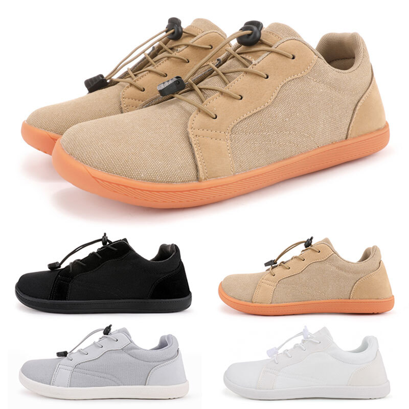 Men's Barefoot Sneakers Wide Toe Box Zero Drop Unisex Mesh Casual Shoes