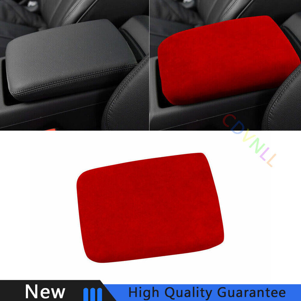 For Audi A4 A5 2017-2022 Red Suede Car Central Console Storage Box Cover Trim 1X