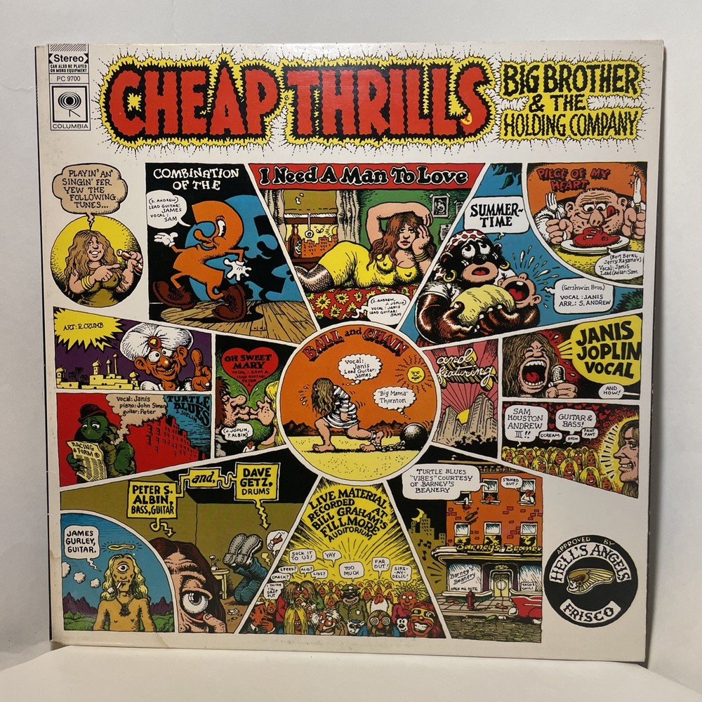Cheap Thrills - EXCELLENT - Big Brother & Holding Company - Rare Vinyl Lp