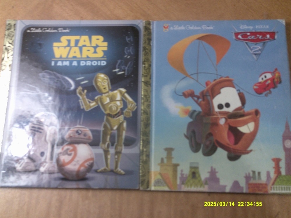 Little Golden Books-Star Wars-I'm a Droid&The Force Awakens,Winter Lights&Cars 2