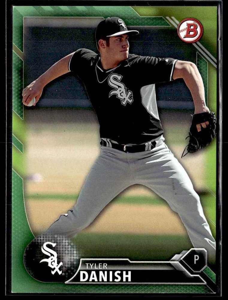 Tyler Danish 2016 Bowman Prospects Green Parallel #BP117 9/99 Rare