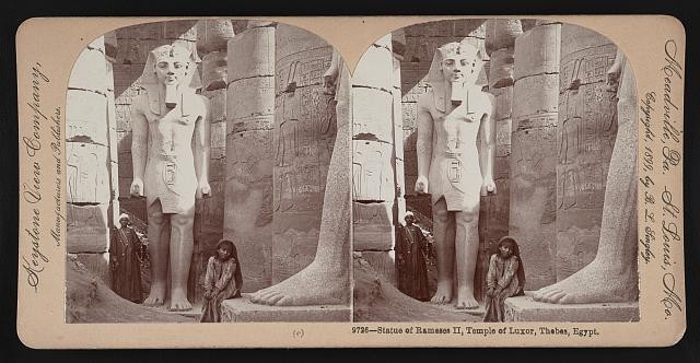 Photo:Temple of Luxor, Thebes, Egypt, Statue of Rameses II