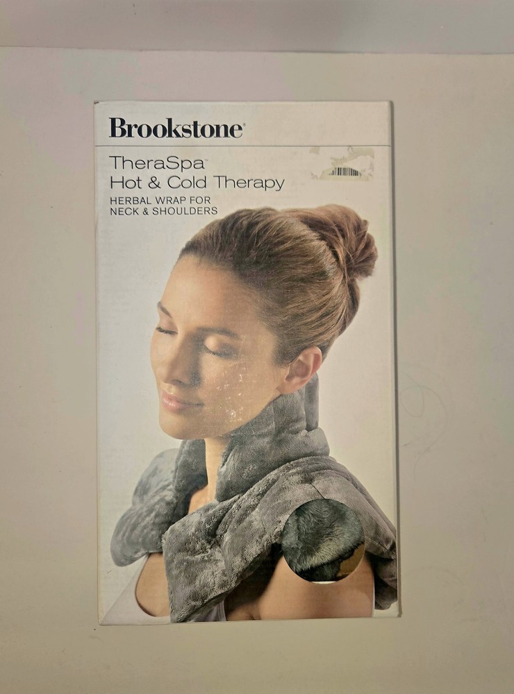 Brookstone Theraspa Hot Cold Therapy Herbal Wrap for Neck Shoulder Relief