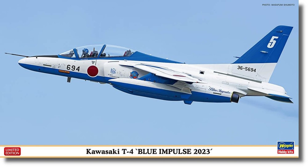 Hasegawa 1/48 Air Self-Defense Force Kawasaki T-4 Blue Impulse 2023 Plastic Mode
