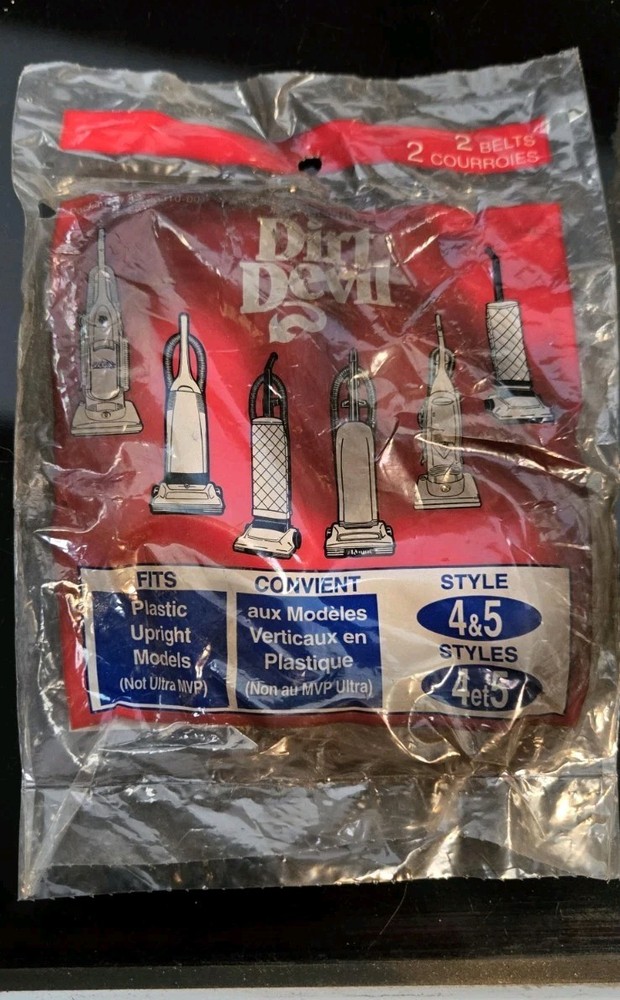 2 pack Dirt Devil vacuum belts for Style 4 & 5 upright Dirt Devil vaccums