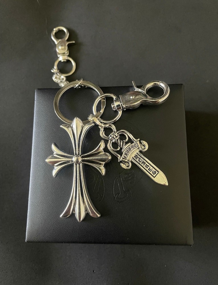 Y2K CH Style Pants Keychain with Wallet Holder - Trendy Denim Chain Accessory