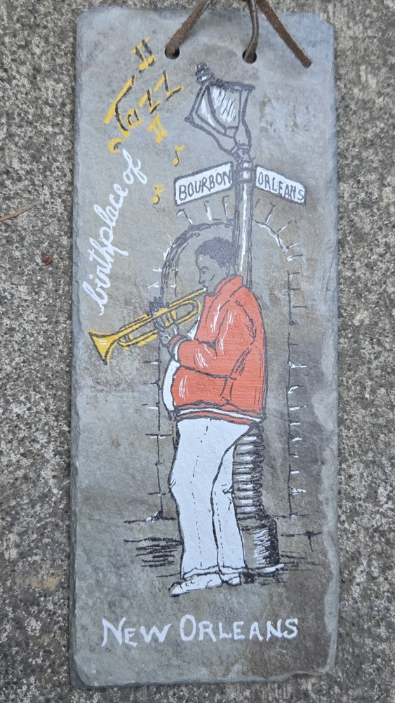 Antique 175-Year-Old Vieux Carre Roofing Slate from New Orleans Bourbon Street Jazz Era