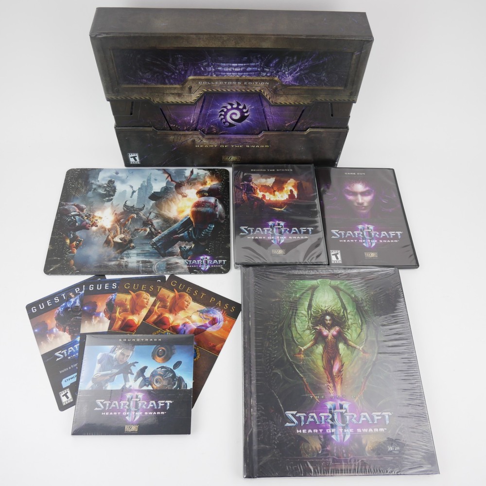 StarCraft II 2 Heart of the Swarm Collector's Edition PC SEALED Art Book DVD OST