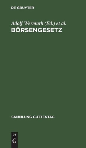 Börsengesetz (Hardback) Sammlung GuttentagAnother great item from Rarewaves USA | Free delivery!