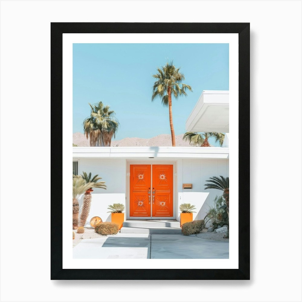 Palm Springs House Art Print Framed Wall Art Poster Canvas Print Picture