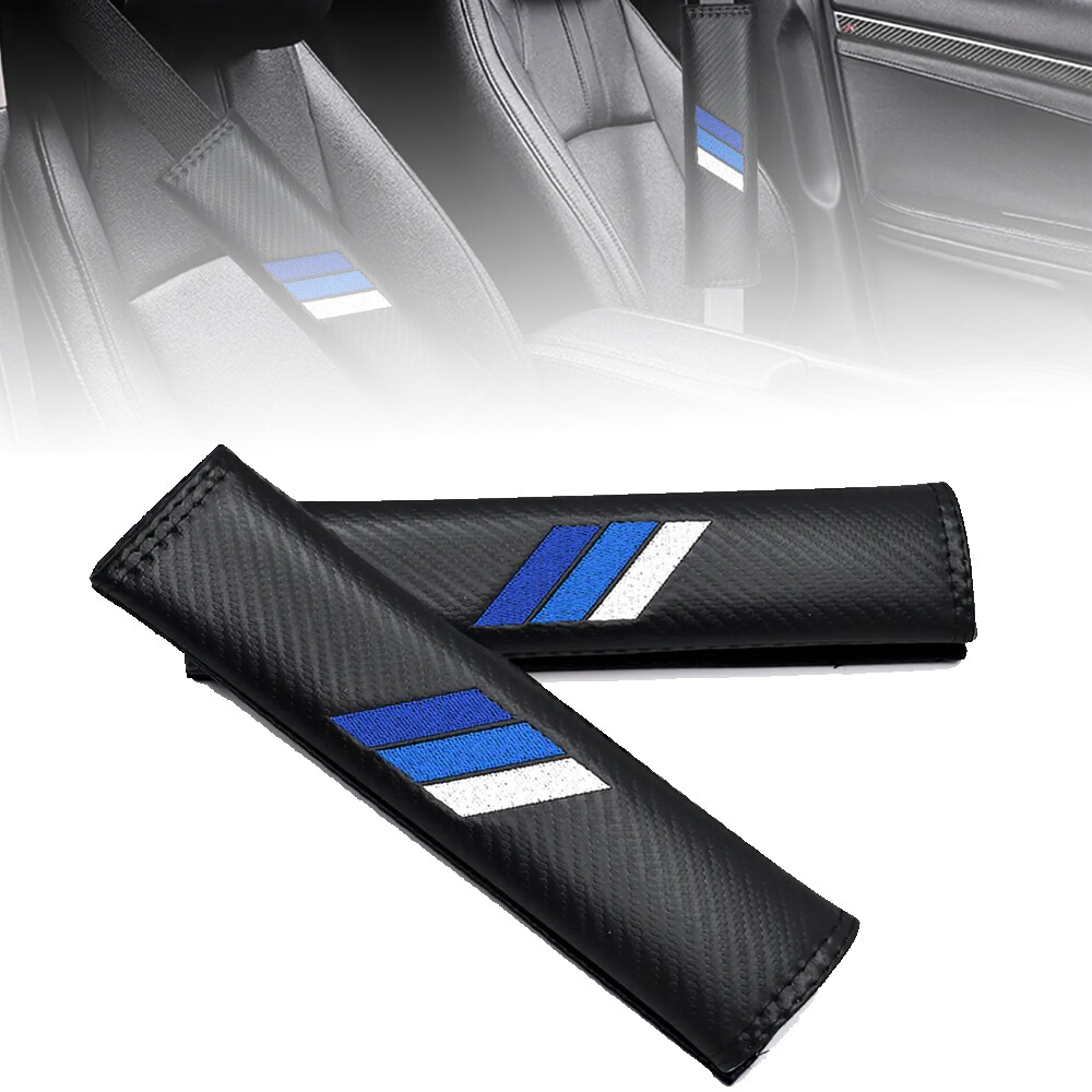 2Pcs Car Seat Safety Belt Cover Shoulder Protector Cushion Pad Black Universal