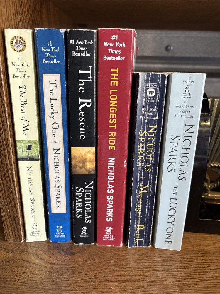 Nicholas Sparks Romance Book Lot 6 Titles The Lucky One Message in a Bottle
