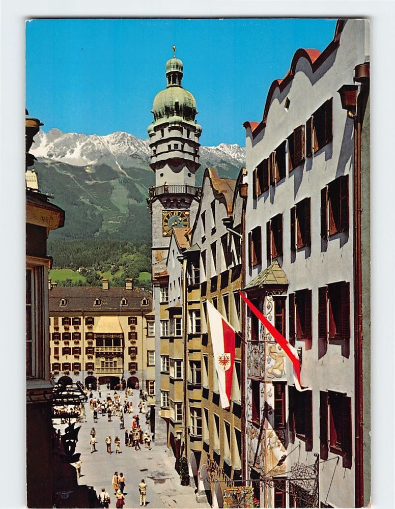 Postcard Stadtturm und Goldenes Dachl Innsbruck Austria