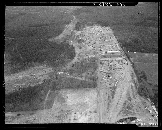 Photo:Greenbelt Maryland 1936 Aerial View Construction Goodyear Blimp