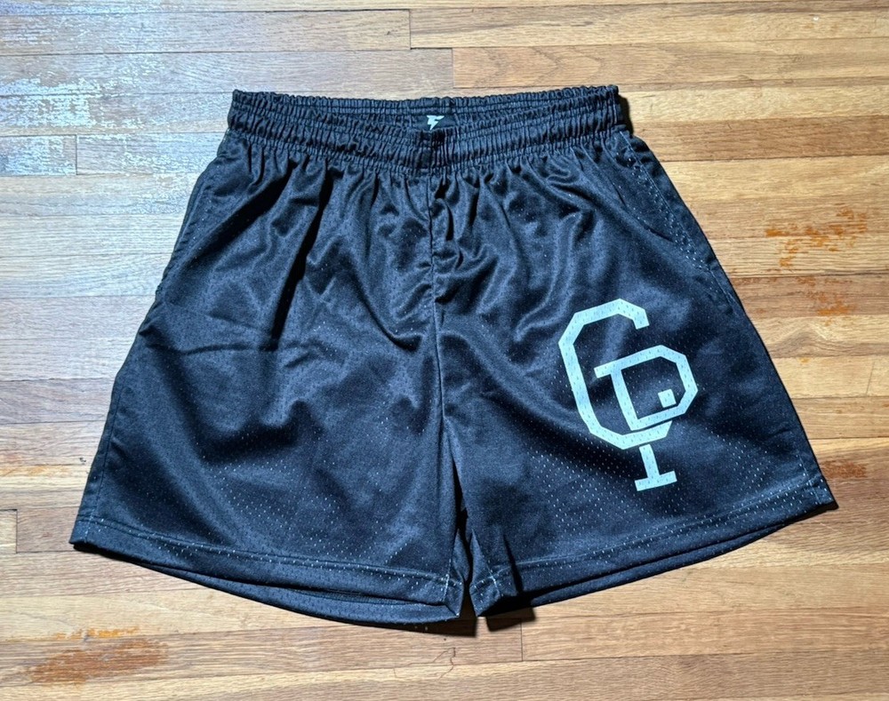Crispy NYC Originals Black CP Logo Mesh Basketball Shorts Size L