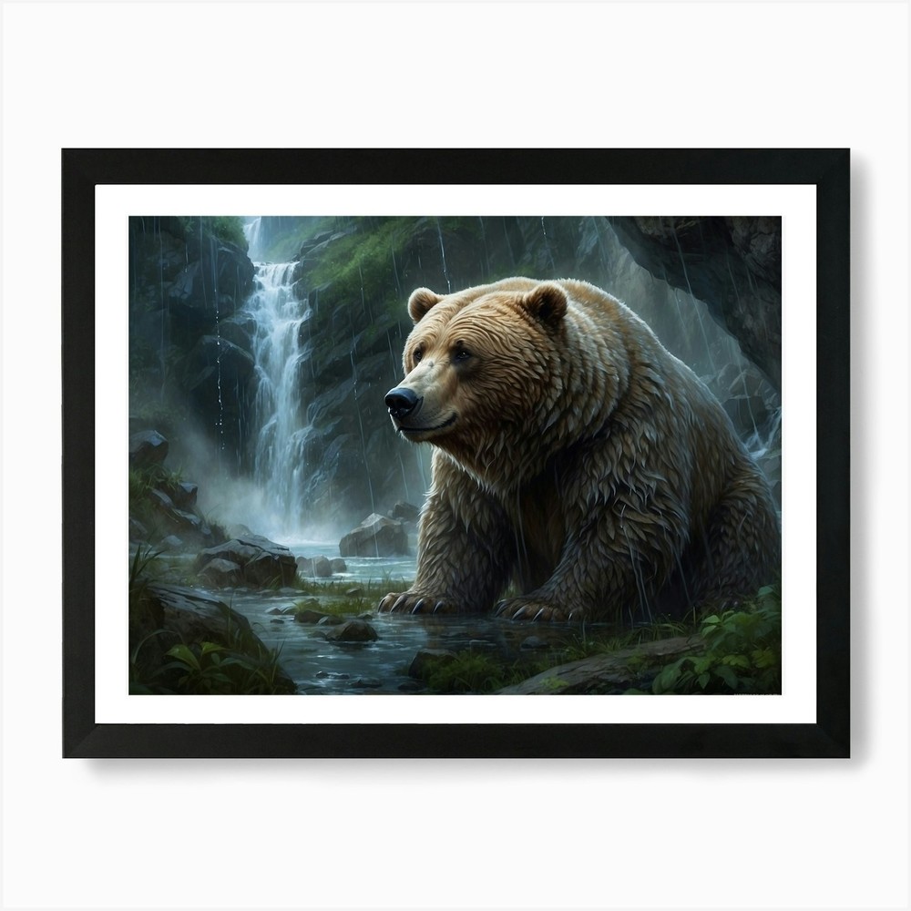 Bear In The Forest 2 Art Print Framed Wall Art Poster Canvas Print Picture