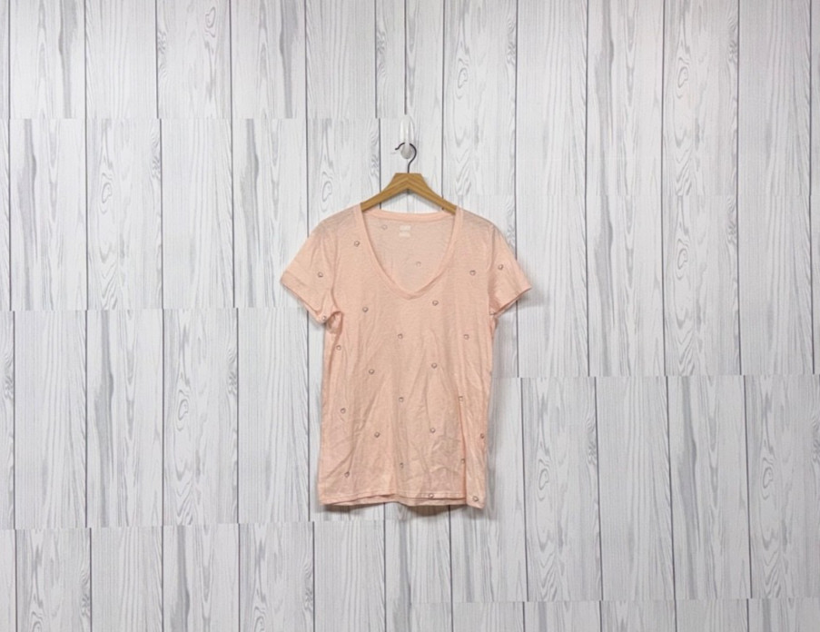 Pink victoria's secret tee shirt womens size medium short sleeve v neck pink