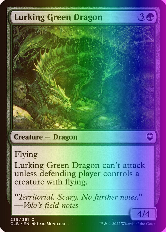 Lurking Green Dragon (239/1080) CLB LP FOIL