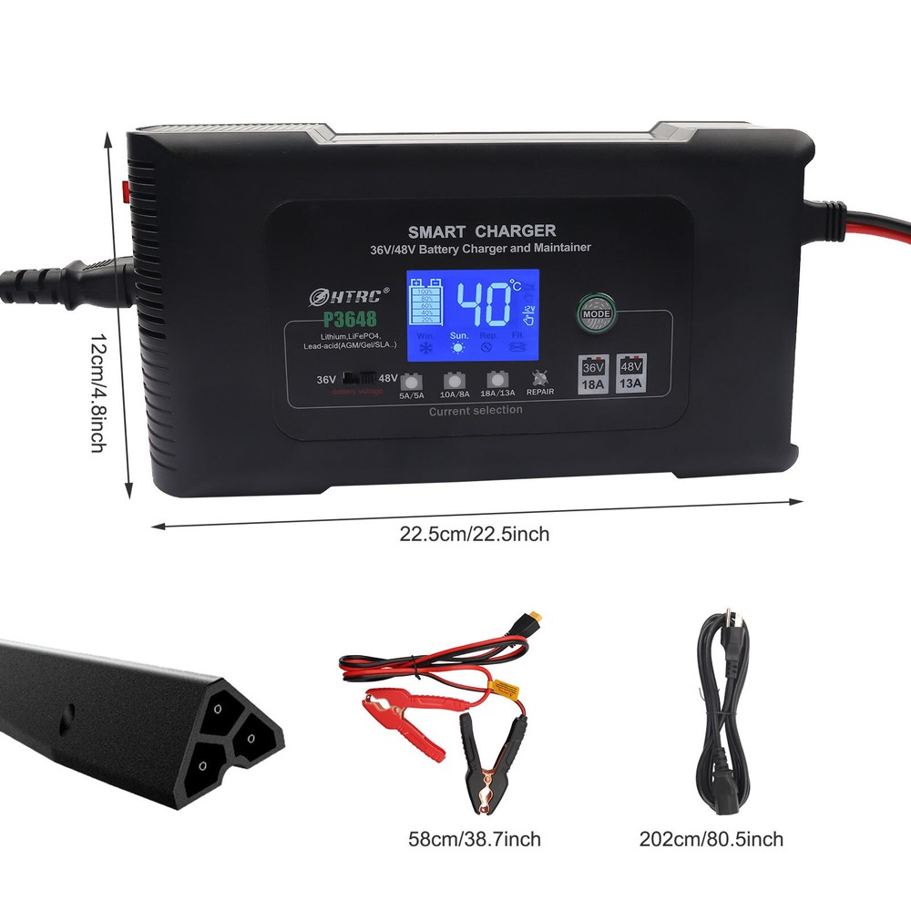 36V 18A/48V 13A Lead Lithium Lifepo4 Golf Cart Battery Charger With Ezgo TXT