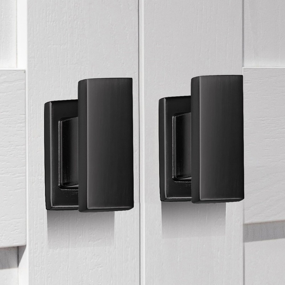 10-Pack Matte Black Square Cabinet Knobs for Drawers & Dressers