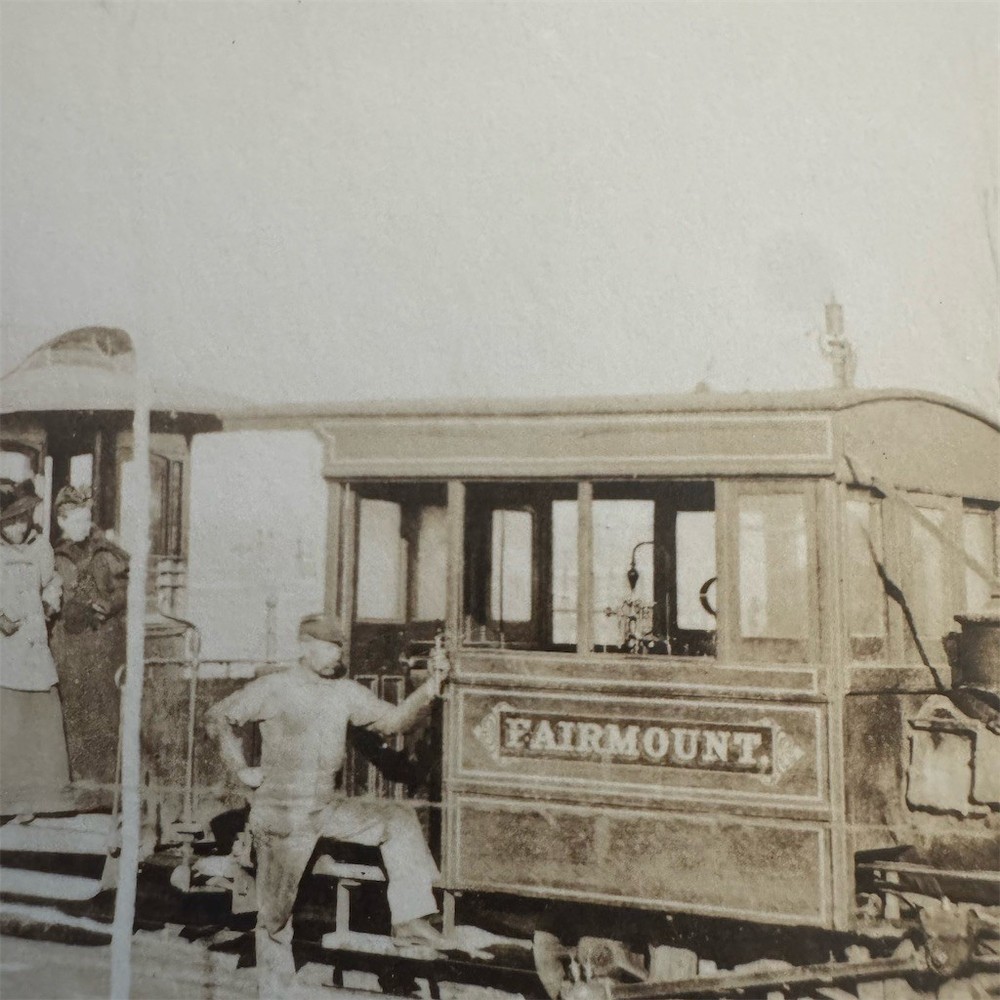 Fairmount Railroad Steam Locomotive RPPC Real Photo Postcard Unposted