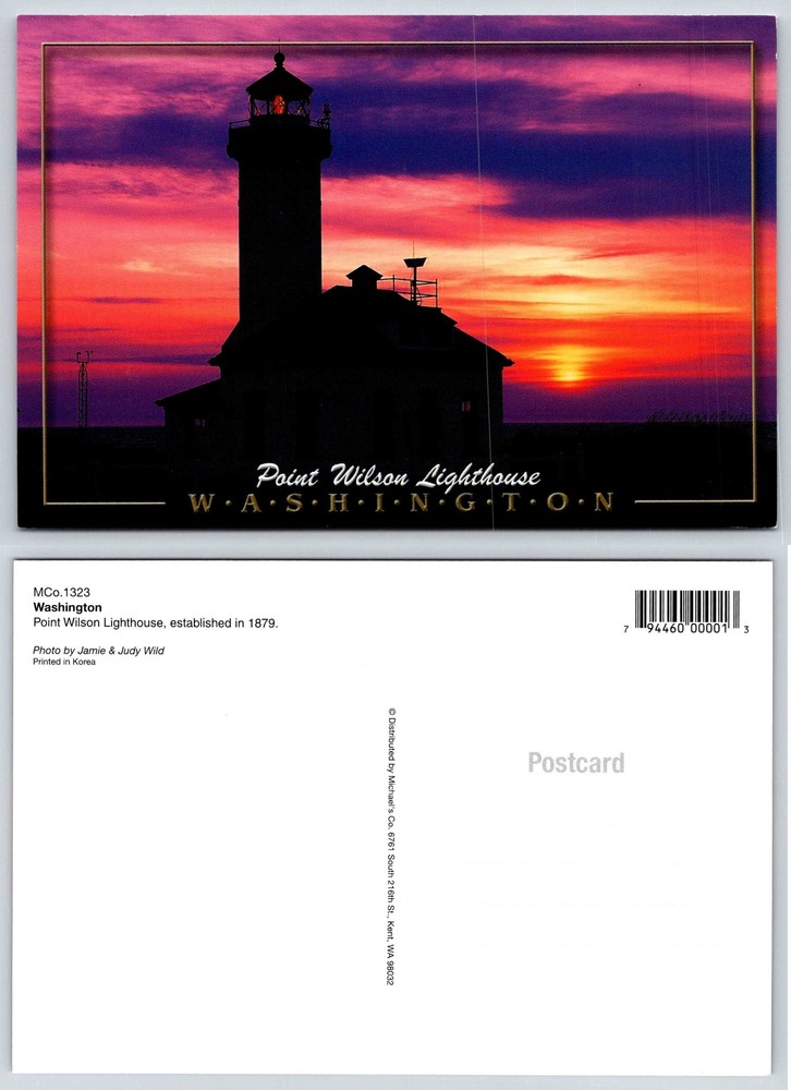Washington POINT WILSON LIGHTHOUSE Postcard V624