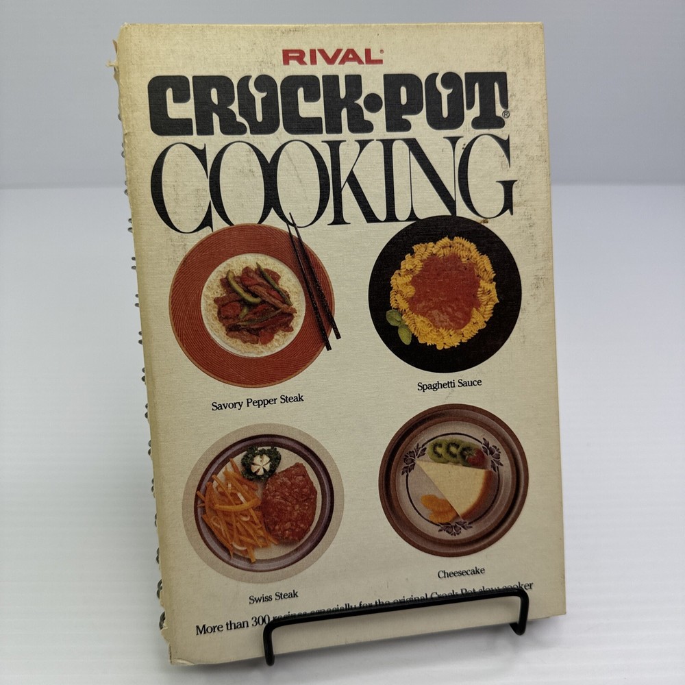 Rival Crock Pot Cooking 1975 Golden Press Spiral Bound Vintage Cookbook Recipes