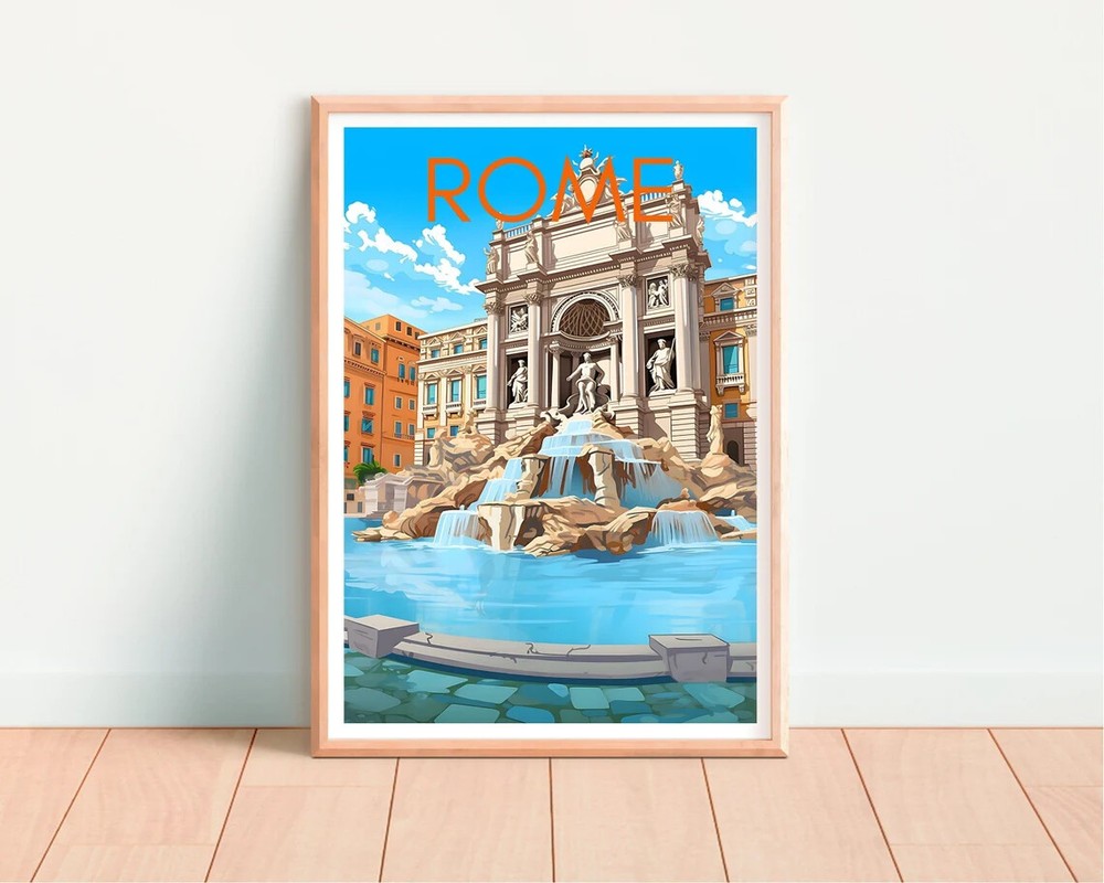 Trevi Fountain Poster Premium Quality Choose your Size