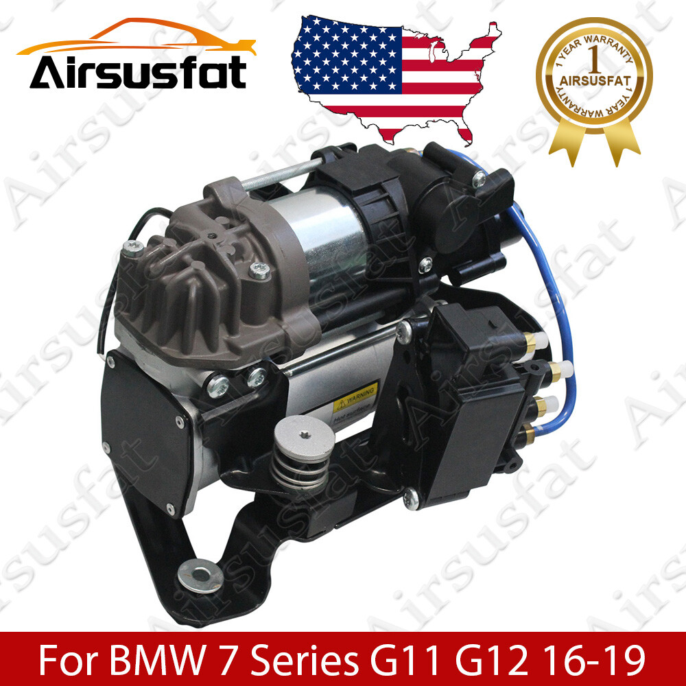BMW G11 G12 740Li 750Li Air Suspension Pump Kit with Bracket & Valve Block 2016-2019