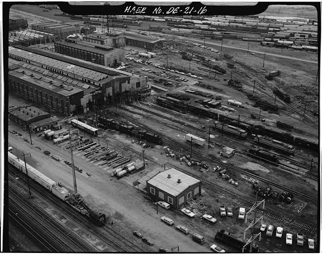 Wilmington Delaware 1900s Pennsylvania Railroad Wilmington Shops Rail Yard
