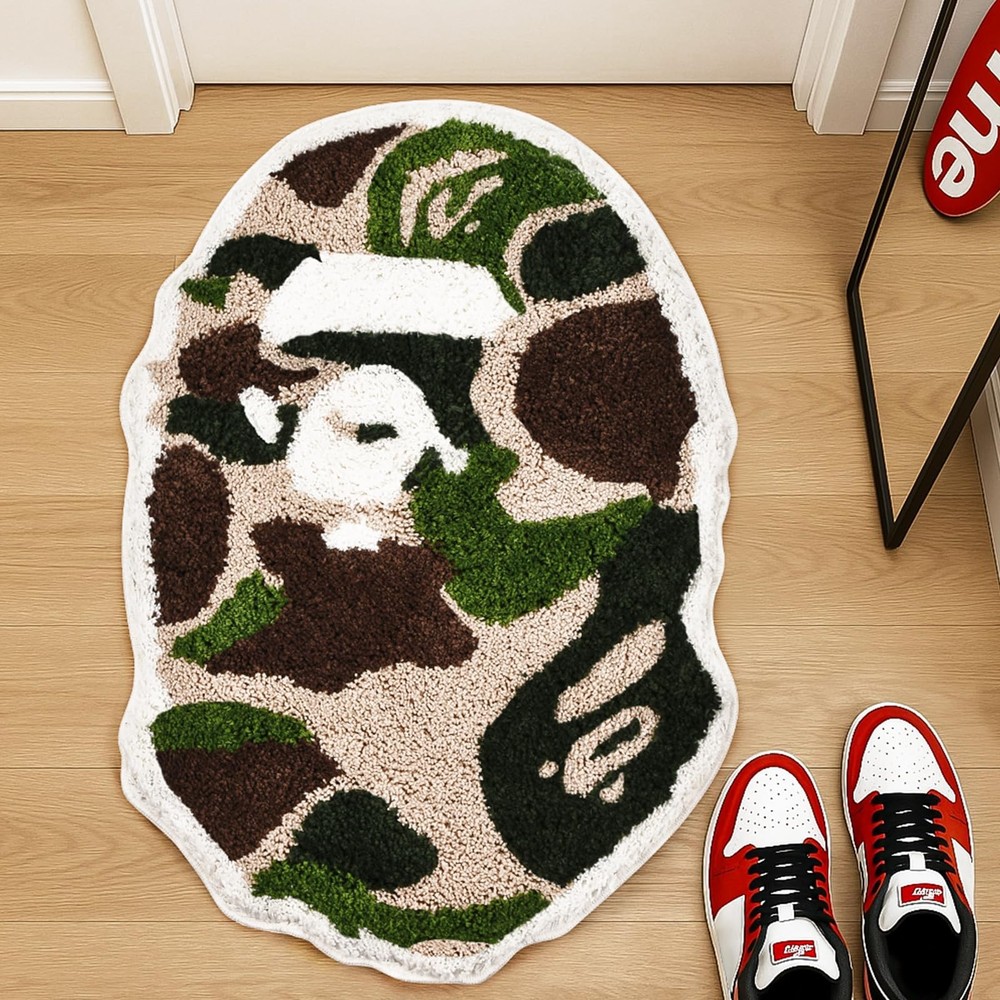 Bape Rug - 28″ x 20″ Hypebeast Rug for Hypebeast Room Decor - Camo - Non Slip...